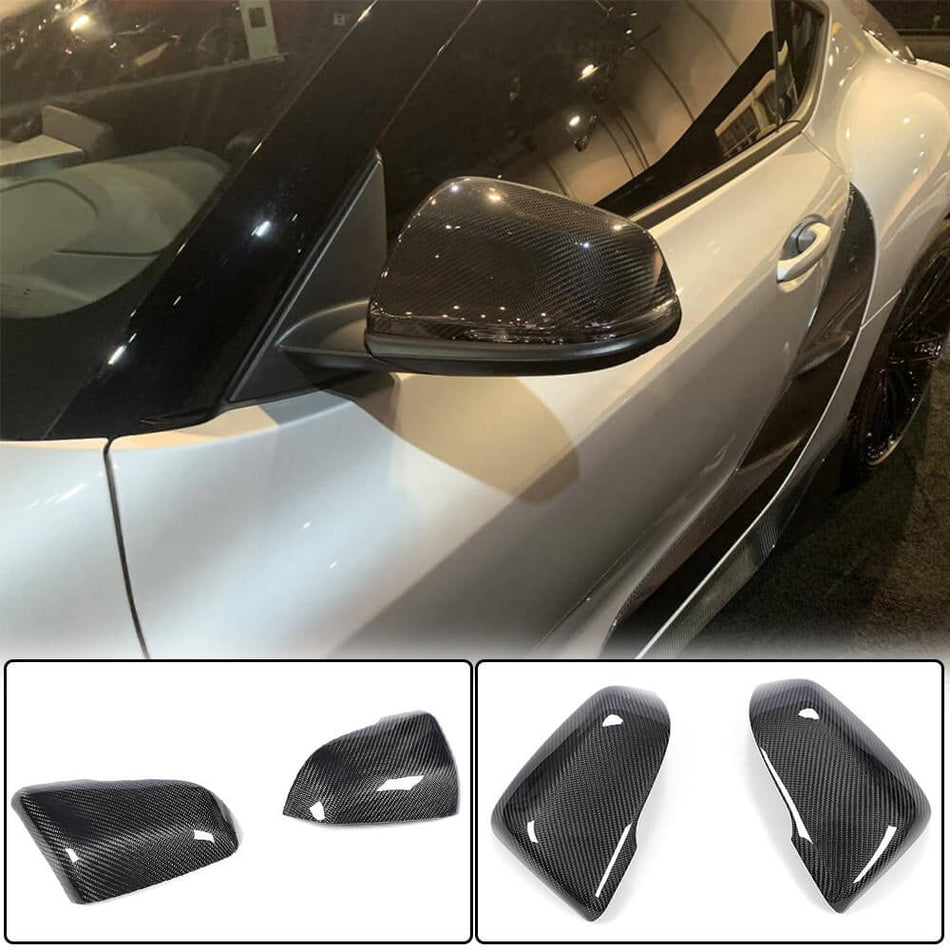 Toyota GR Supra A90 BMW F45 F46 X1 F48 Z4 G29 Replacement Side Mirror Covers Carbon Fiber-Ahacarbon
