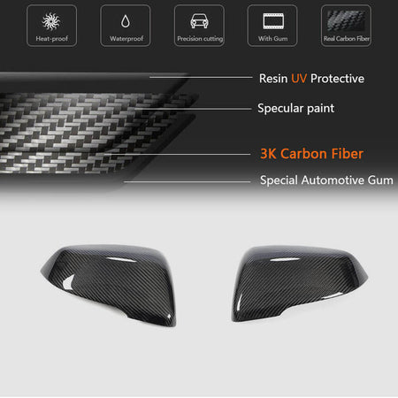 Toyota GR Supra A90 BMW F45 F46 X1 F48 Z4 G29 Replacement Side Mirror Covers Carbon Fiber-Ahacarbon