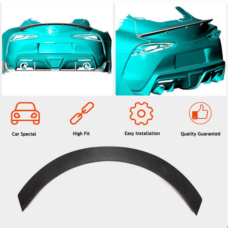 Toyota GR Supra J29 MK5 A90 A91 2020-2023 Rear Trunk Spoiler Carbon Fiber-Ahacarbon