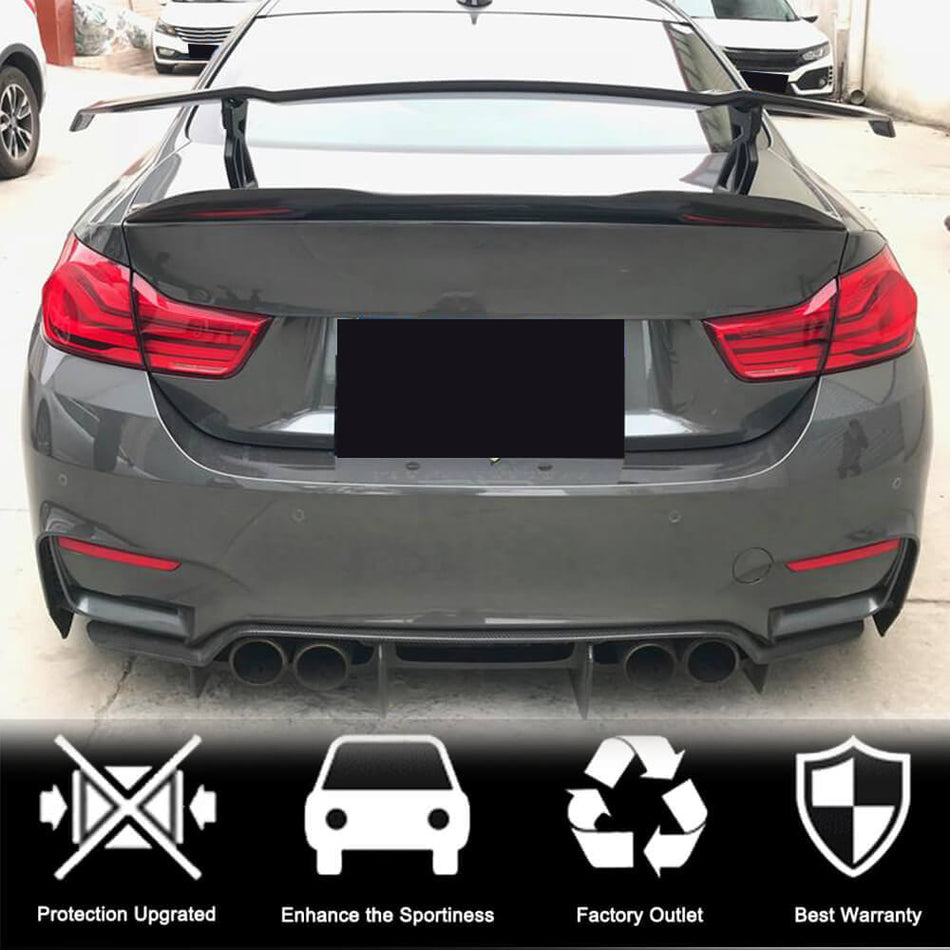 BMW F22 E90 E92 E93 F30 F80 F82 M2 M3 M4 M5 M6 Universal Rear Trunk Spoiler Carbon Fiber-Ahacarbon