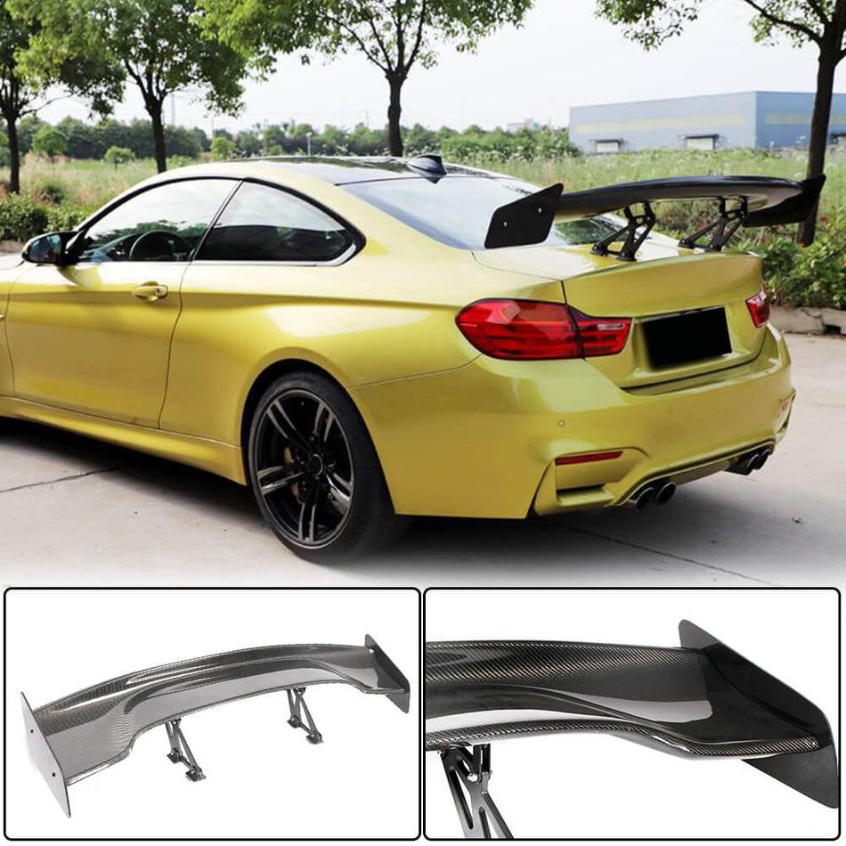 Universal for BMW Audi Benz VW Sesan Car Auto Rear Trunk Spoiler Carbon Fiber-Ahacarbon