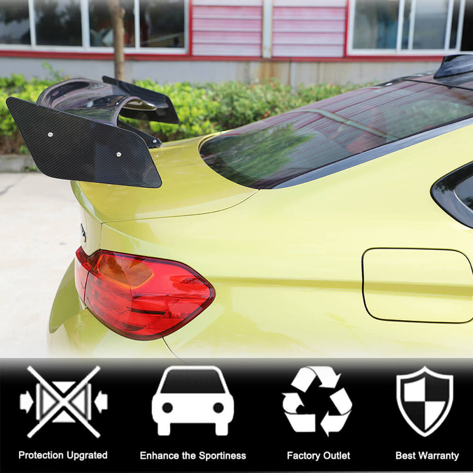 Universal for BMW Audi Benz VW Sesan Car Auto Rear Trunk Spoiler Carbon Fiber-Ahacarbon