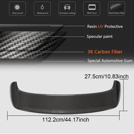 Volkswagen VW Golf 6 MK6 Base 2010-2013 Rear Roof Spoiler Carbon Fiber-Ahacarbon