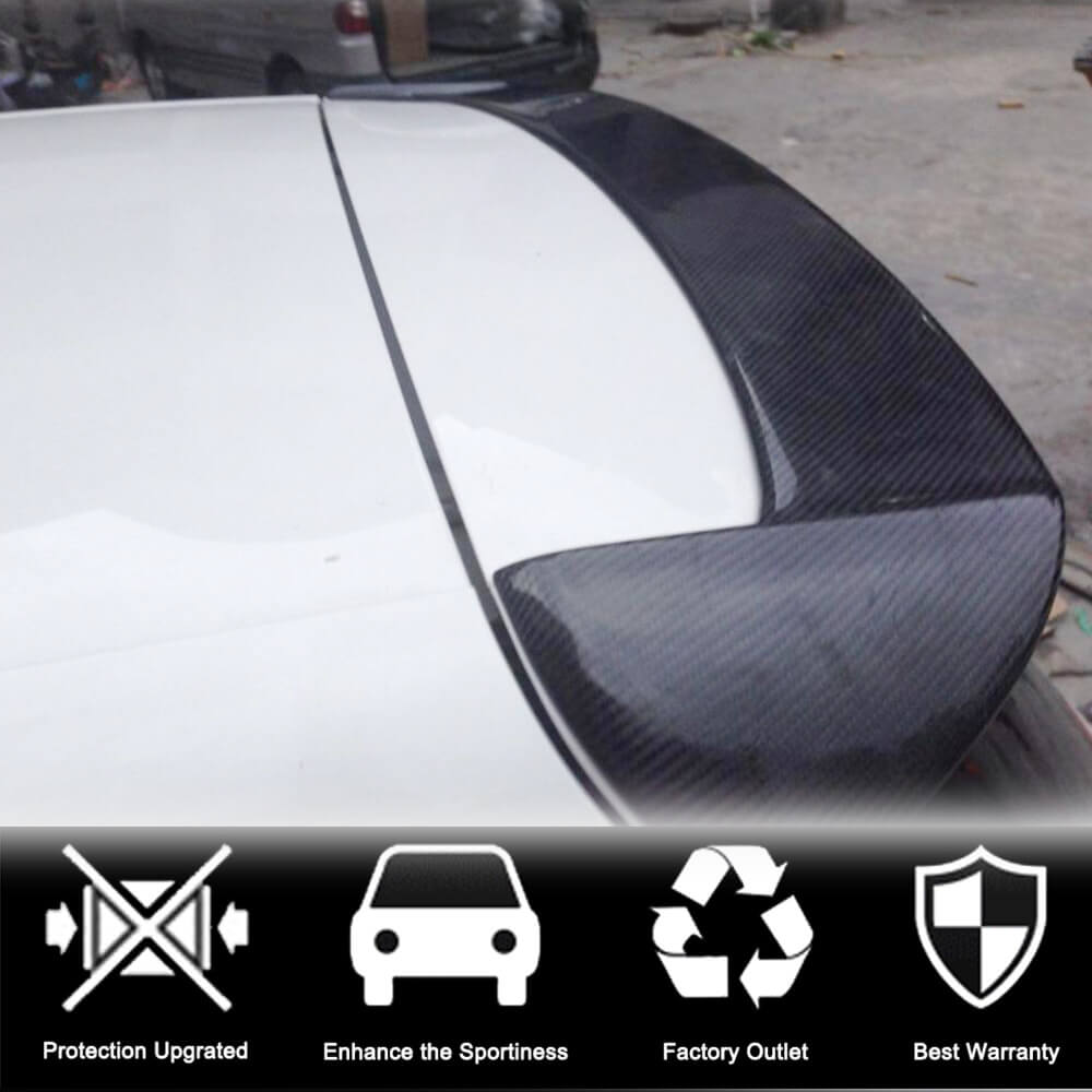 For Volkswagen VW Golf 6 MK6 Base Carbon Fiber Rear Roof Spoiler Window Wing Lip-Ahacarbon
