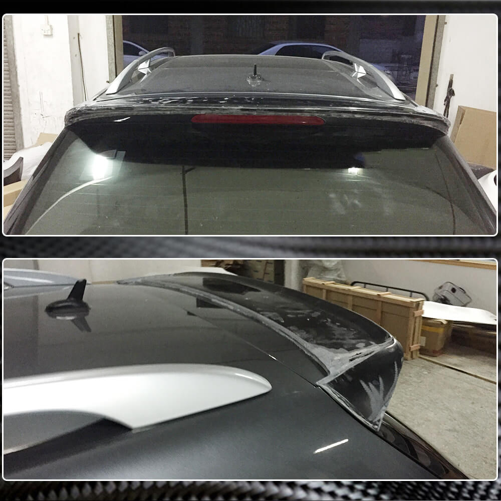 Volkswagen VW Golf 6 MK6 Base Wagon 2010-2014 Rear Roof Spoiler Carbon Fiber-Ahacarbon