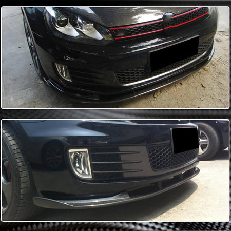 Volkswagen VW Golf 6 MK6 GTI 2010-2013 Front Bumper Lip Carbon Fiber-Ahacarbon