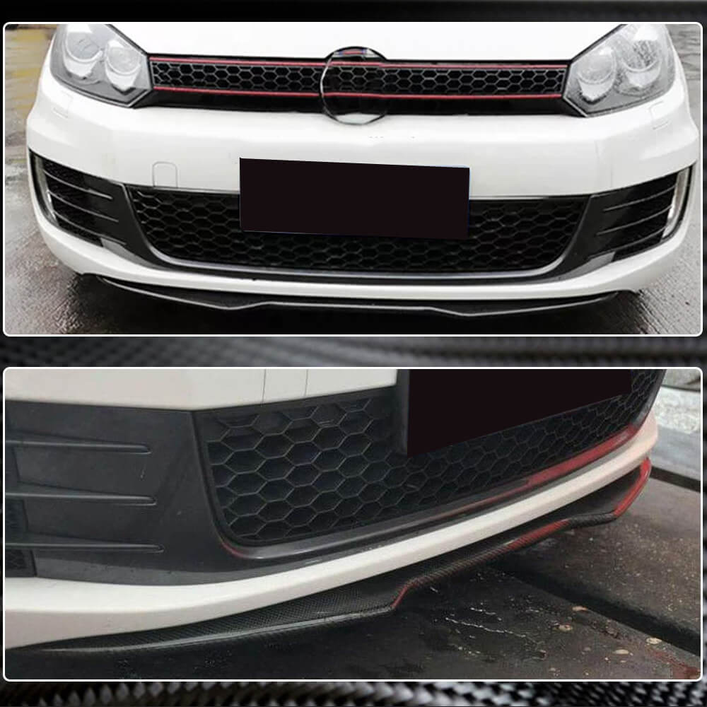 Volkswagen VW Golf 6 MK6 GTI 2010-2013 Front Bumper Lip Carbon Fiber-Ahacarbon