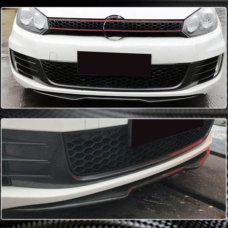 Volkswagen VW Golf 6 MK6 GTI 2010-2013 Front Bumper Lip Carbon Fiber-Ahacarbon