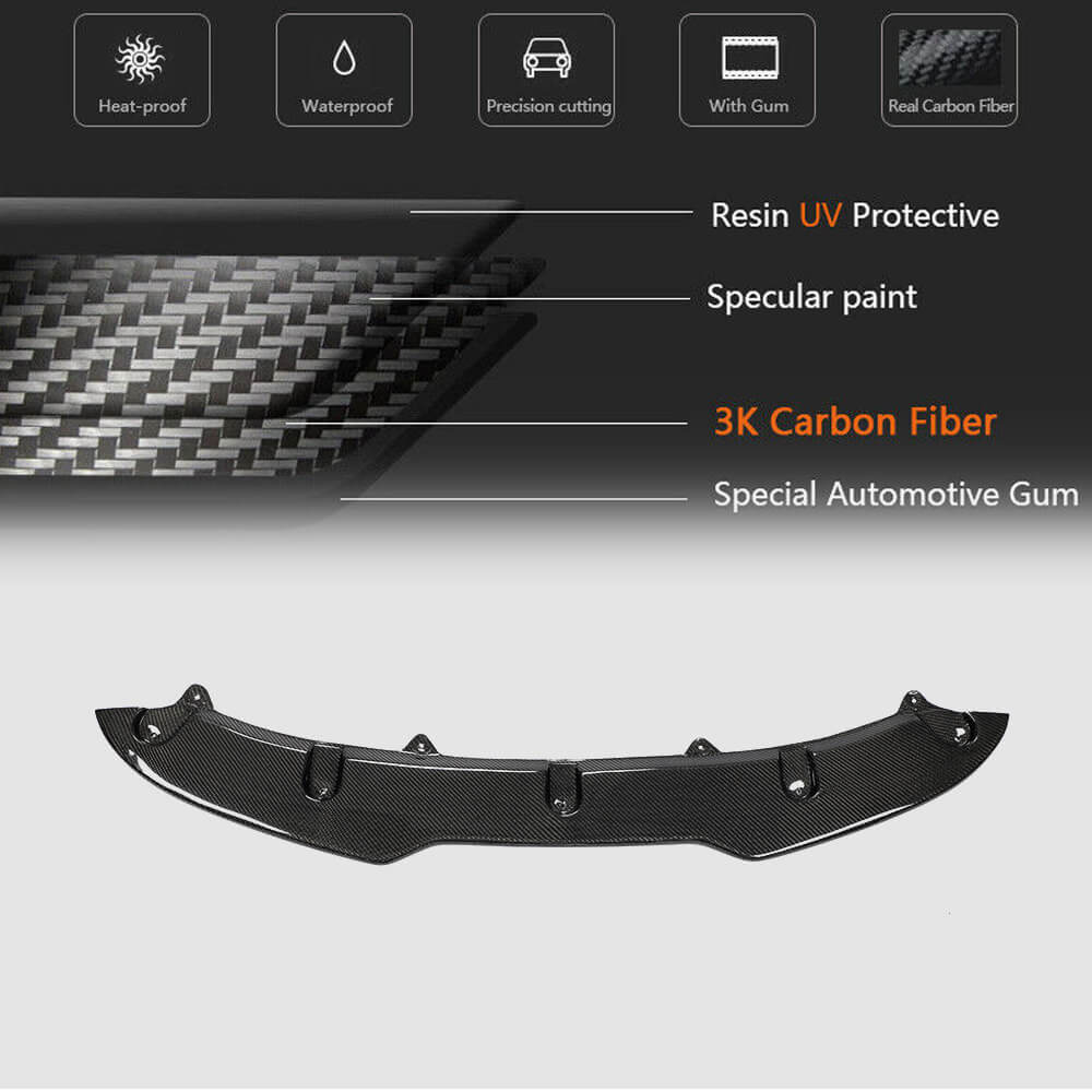 Volkswagen VW Golf 6 MK6 GTI 2010-2013 Front Bumper Lip Carbon Fiber-Ahacarbon