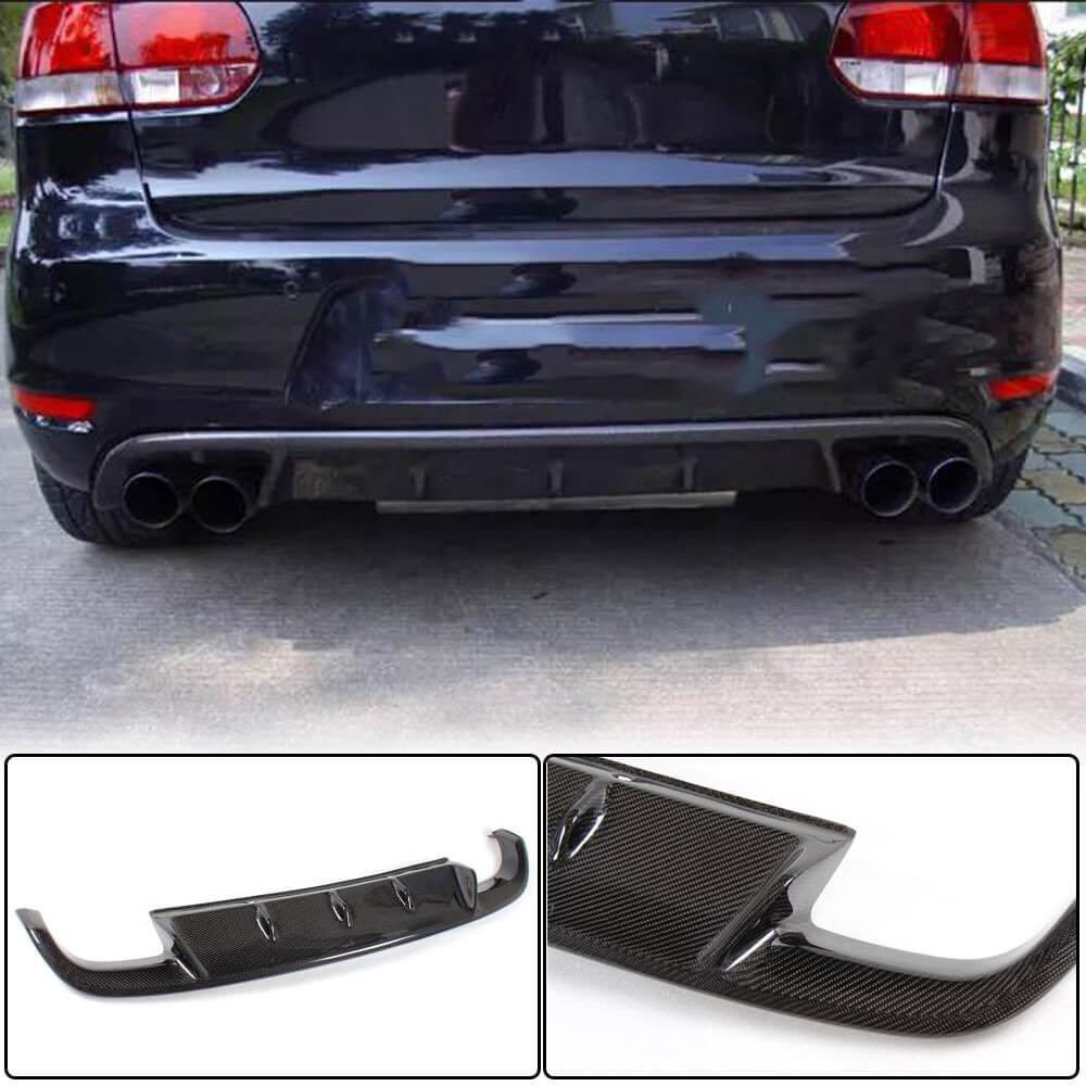 Volkswagen VW Golf 6 MK6 GTI 2010-2013 Rear Bumper Diffuser Carbon Fiber-Ahacarbon