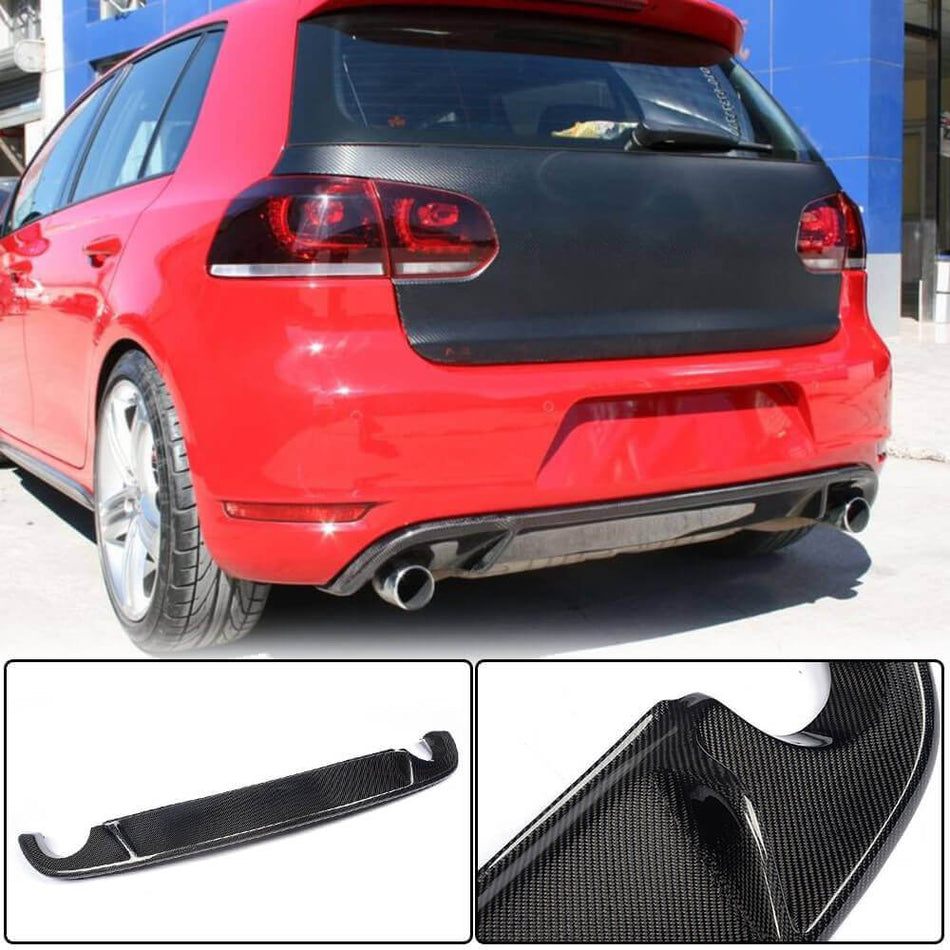 Volkswagen VW Golf 6 MK6 GTI 2010-2013 Rear Bumper Diffuser Carbon Fiber-Ahacarbon