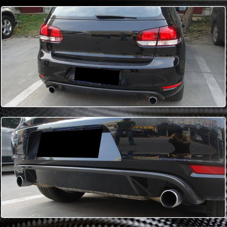 Volkswagen VW Golf 6 MK6 GTI 2010-2013 Rear Bumper Diffuser Carbon Fiber-Ahacarbon