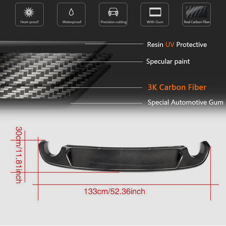 Volkswagen VW Golf 6 MK6 GTI 2010-2013 Rear Bumper Diffuser Carbon Fiber-Ahacarbon