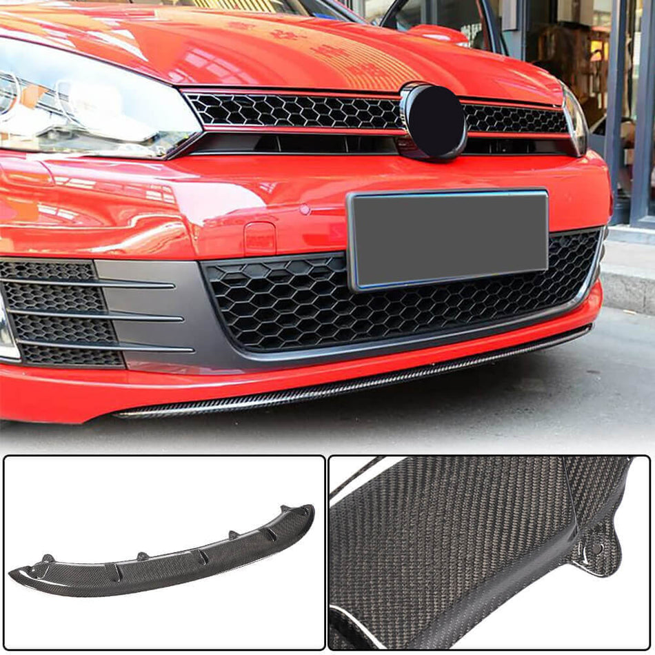 Volkswagen VW Golf 6 MK6 GTI 2010-2013 Front Bumper Lip Carbon Fiber-Ahacarbon