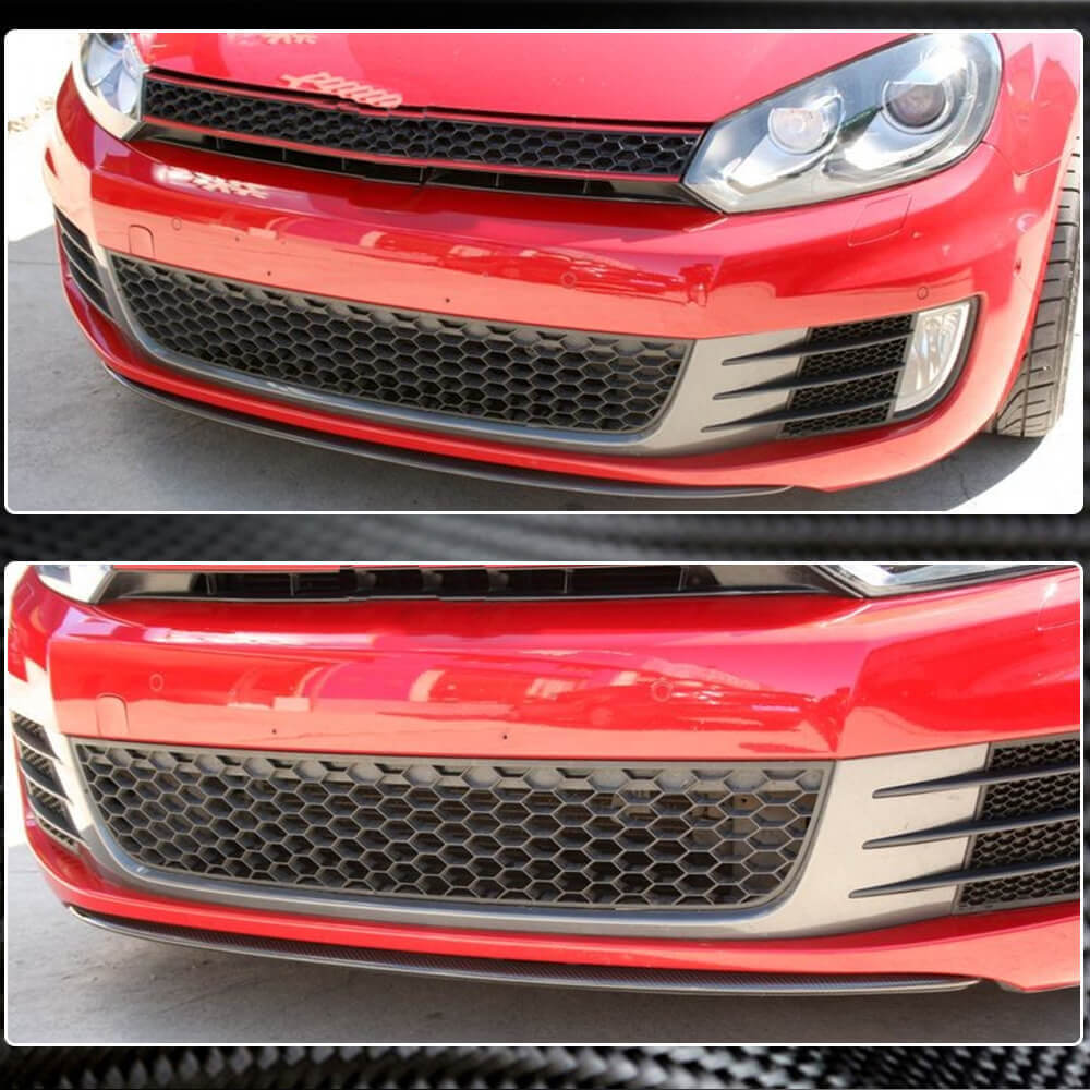 Volkswagen VW Golf 6 MK6 GTI 2010-2013 Front Bumper Lip Carbon Fiber-Ahacarbon