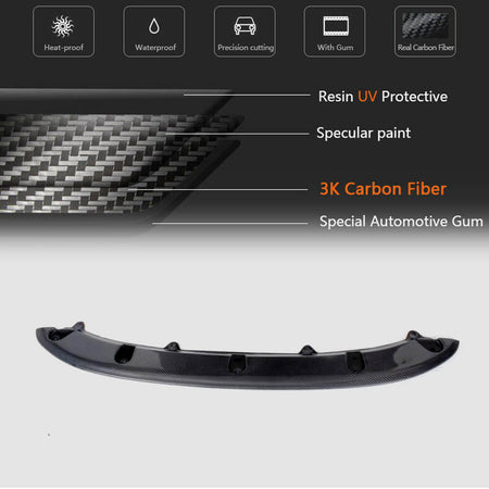 Volkswagen VW Golf 6 MK6 GTI 2010-2013 Front Bumper Lip Carbon Fiber-Ahacarbon
