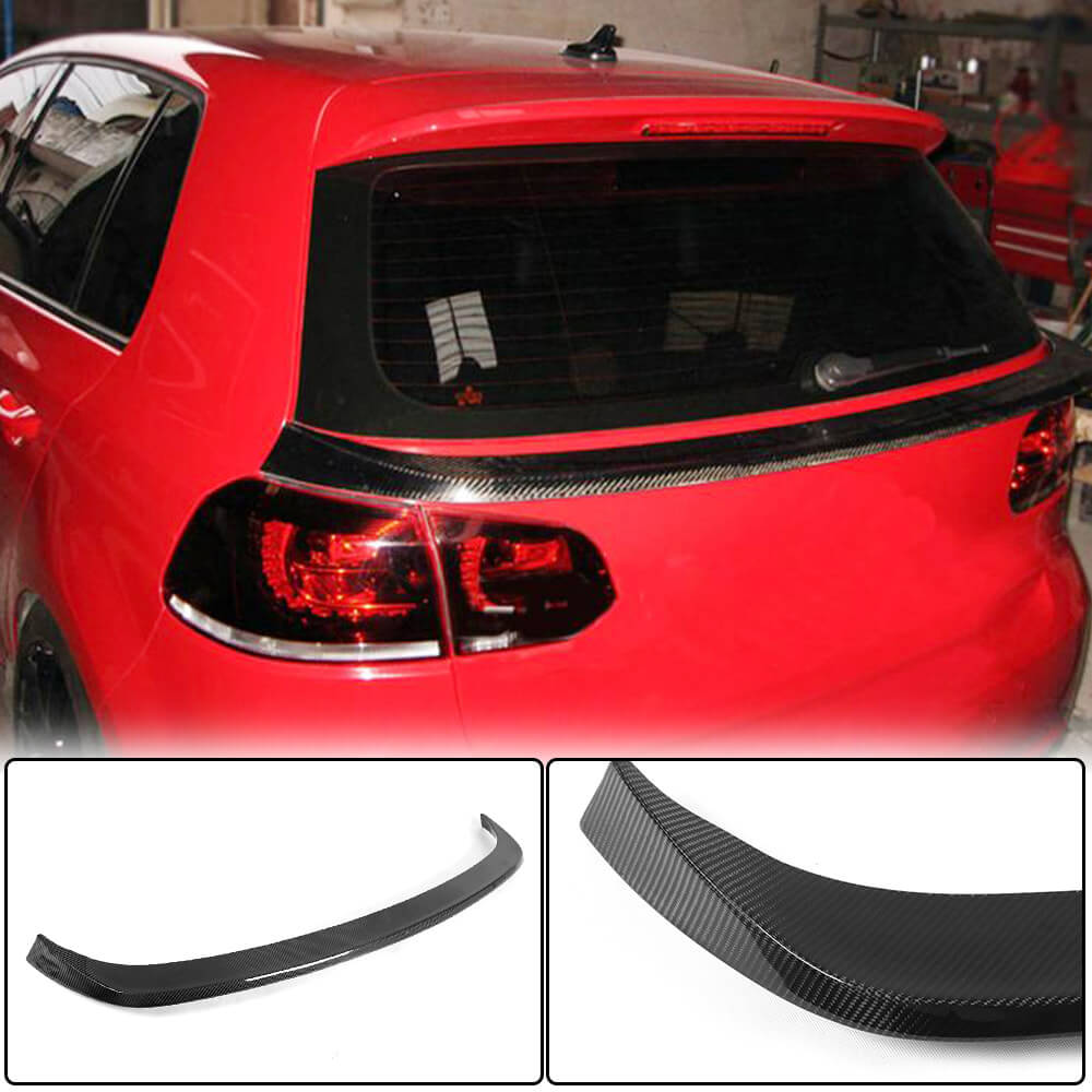 Volkswagen VW Golf 6 MK6 GTI R/R20 2010-2013 Rear Middle Spoiler Carbon Fiber-Ahacarbon