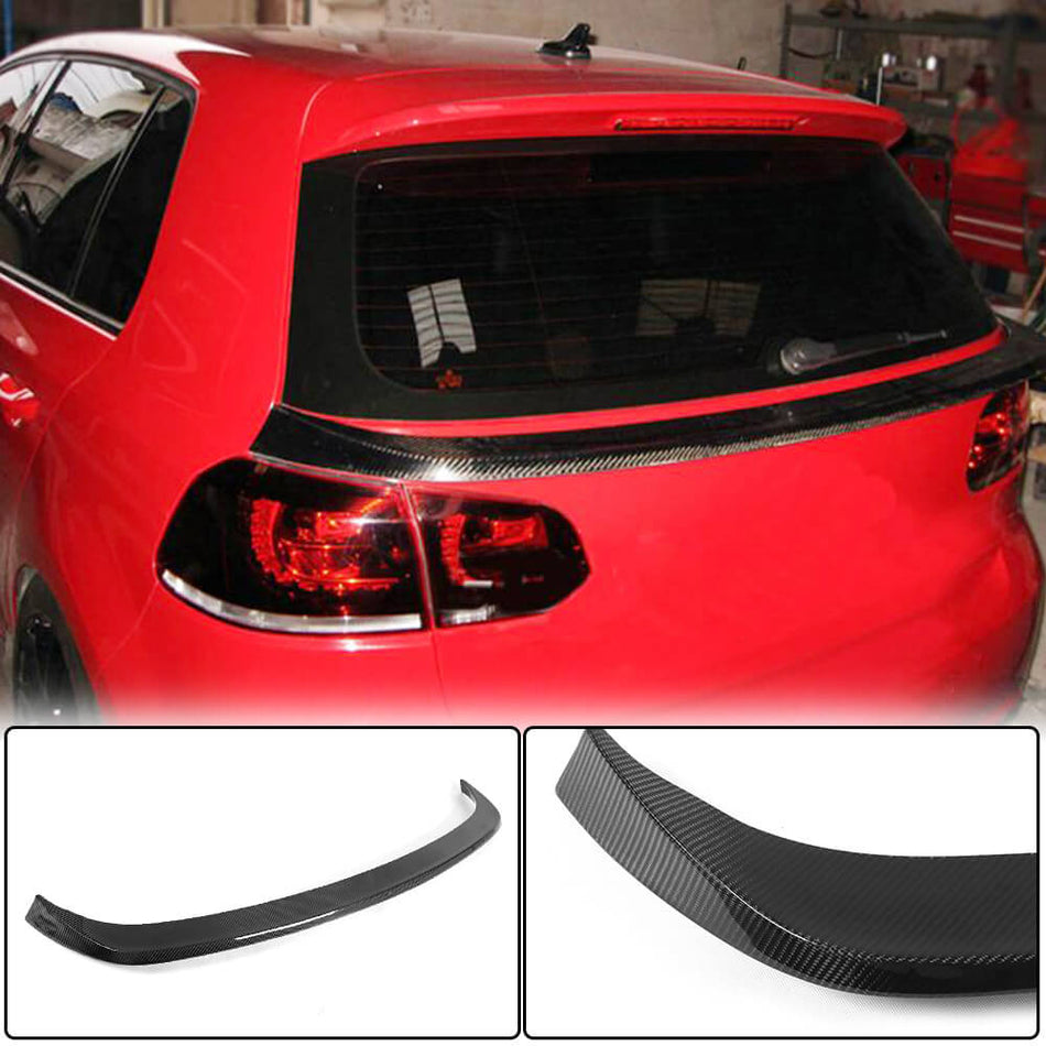 Volkswagen VW Golf 6 MK6 GTI R/R20 2010-2013 Rear Middle Spoiler Carbon Fiber-Ahacarbon