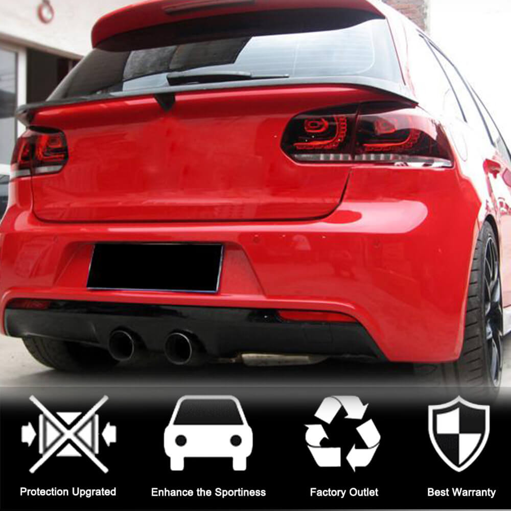 Volkswagen VW Golf 6 MK6 GTI R/R20 2010-2013 Rear Middle Spoiler Carbon Fiber-Ahacarbon