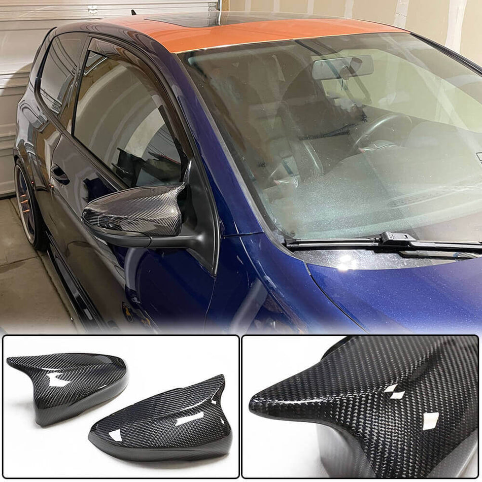 Volkswagen VW Golf 6 MK6 GTI R/R20 2010-2013 Mirror Covers Replacement Style Carbon Fiber-Ahacarbon