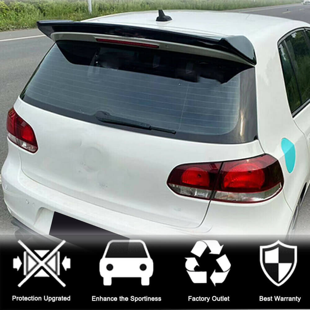 Volkswagen VW Golf 6 MK6 GTI R/R20 2010-2013 Rear Roof Spoiler Carbon Fiber-Ahacarbon