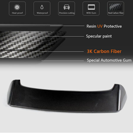 Volkswagen VW Golf 6 MK6 GTI R/R20 2010-2013 Rear Roof Spoiler Carbon Fiber-Ahacarbon