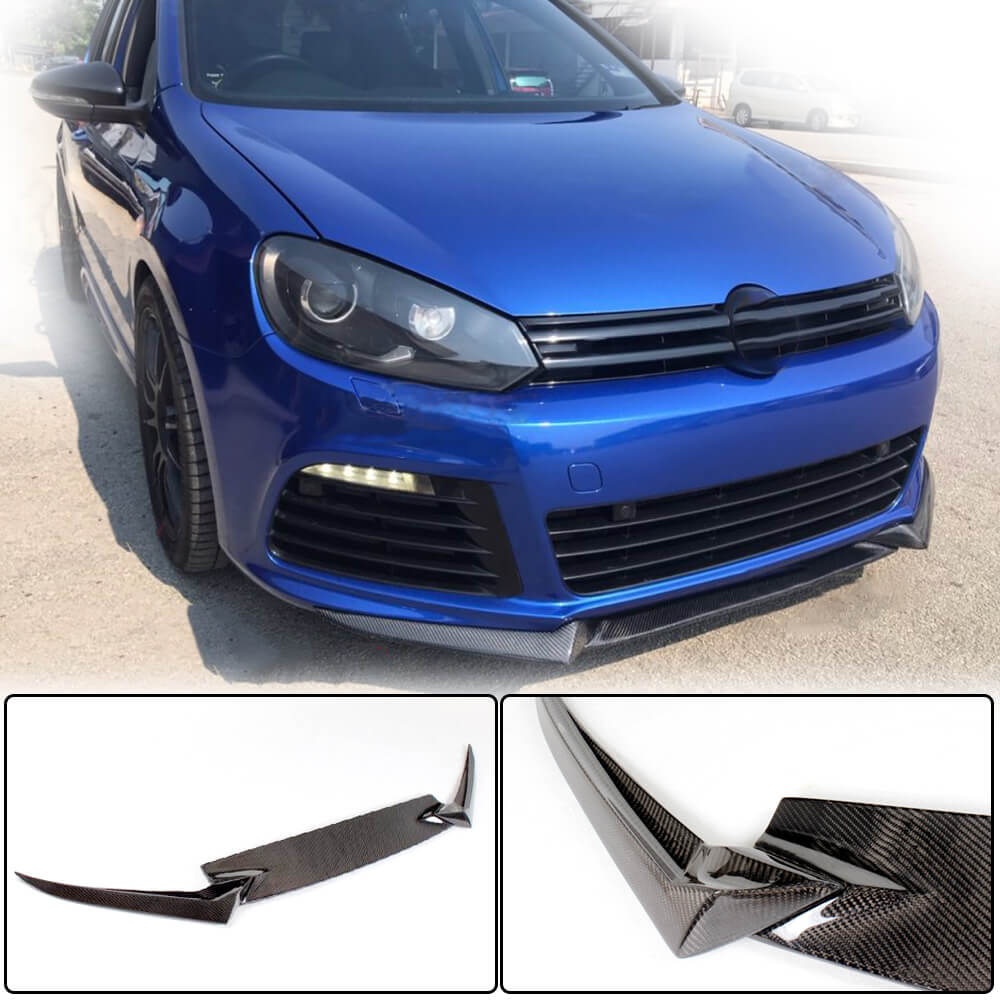 Volkswagen VW Golf 6 MK6 R/R20 2010-2013 Front Bumper Lip Carbon Fiber-Ahacarbon