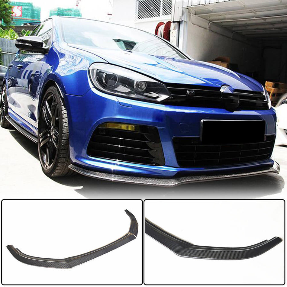 Volkswagen VW Golf 6 MK6 R/R20 2010-2013 Front Bumper Lip Carbon Fiber-Ahacarbon