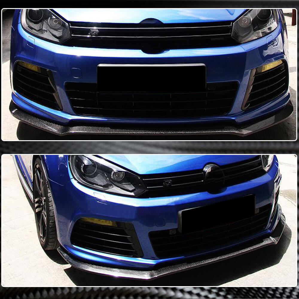 Volkswagen VW Golf 6 MK6 R/R20 2010-2013 Front Bumper Lip Carbon Fiber-Ahacarbon