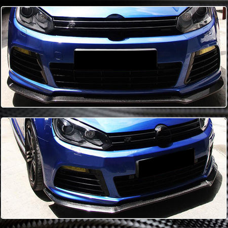 Volkswagen VW Golf 6 MK6 R/R20 2010-2013 Front Bumper Lip Carbon Fiber-Ahacarbon