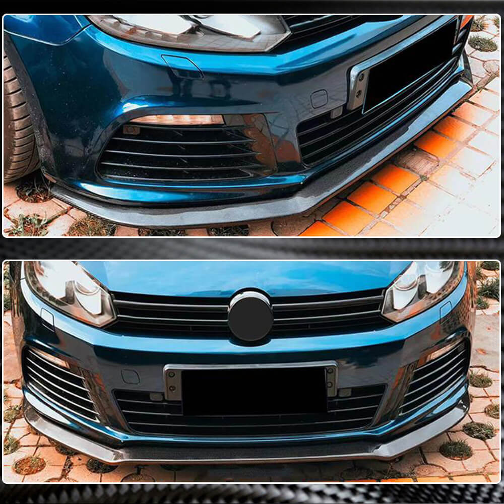 Volkswagen VW Golf 6 MK6 R/R20 2010-2013 Front Bumper Lip Carbon Fiber-Ahacarbon