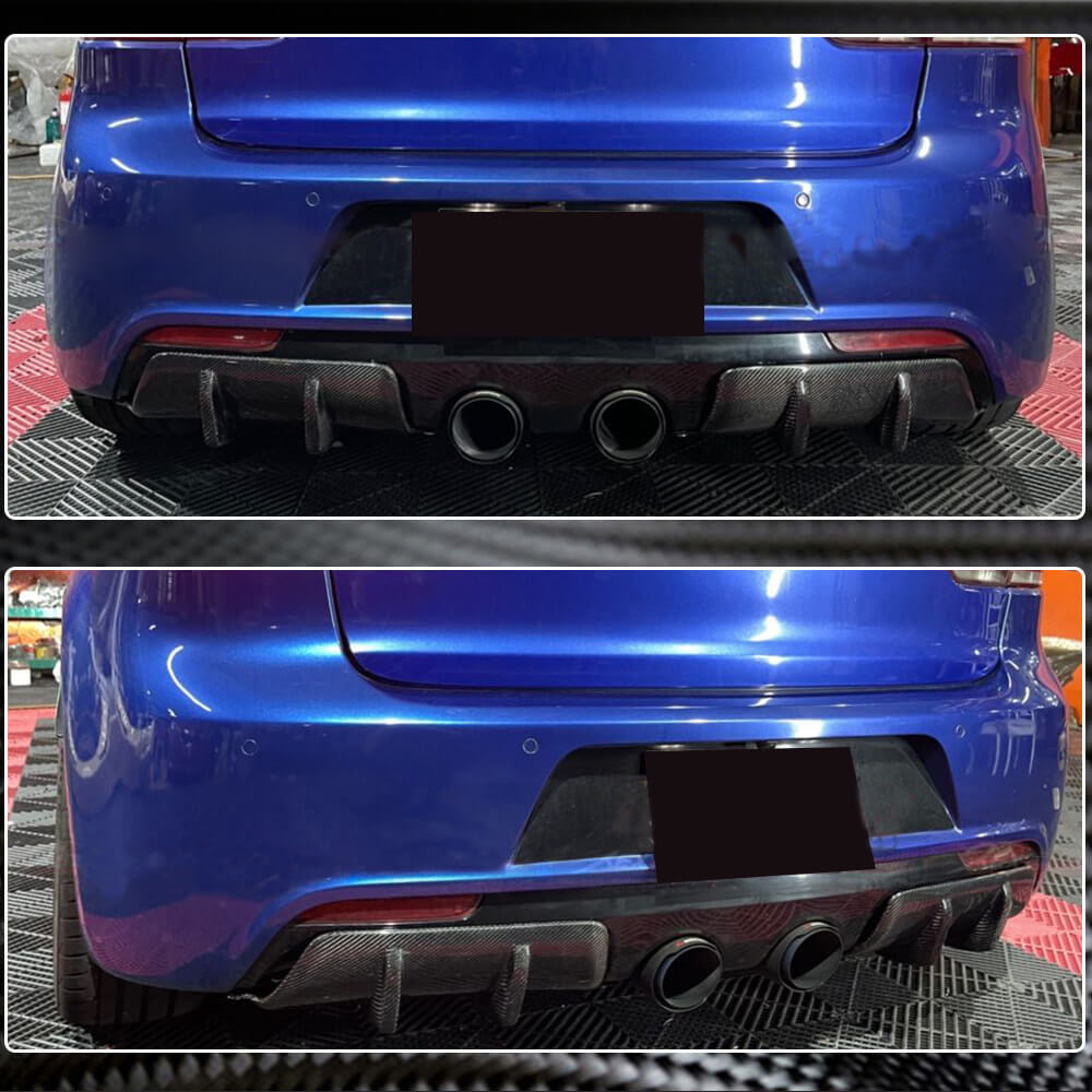 Volkswagen VW Golf 6 MK6 R/R20 2010-2013 Rear Bumper Diffuser Carbon Fiber-Ahacarbon