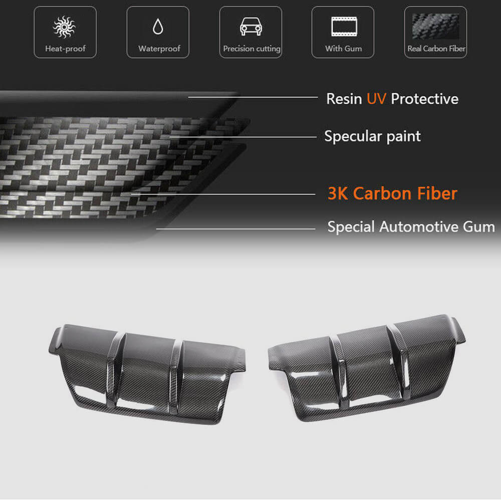 Volkswagen VW Golf 6 MK6 R/R20 2010-2013 Rear Bumper Diffuser Carbon Fiber-Ahacarbon