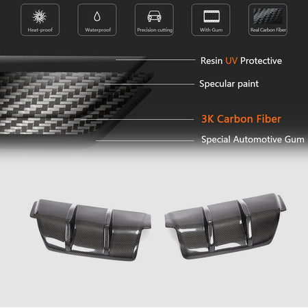 Volkswagen VW Golf 6 MK6 R/R20 2010-2013 Rear Bumper Diffuser Carbon Fiber-Ahacarbon