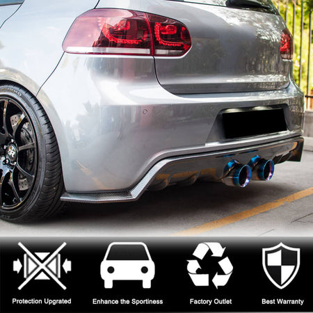 Volkswagen VW Golf 6 MK6 R R20 2010-2013 Rear Bumper Diffuser Carbon Fiber-Ahacarbon