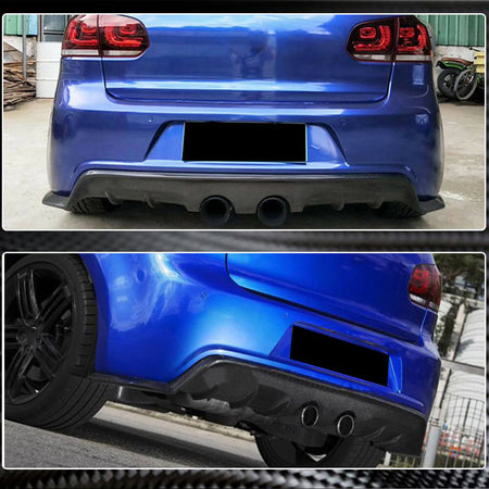 Volkswagen VW Golf 6 MK6 R R20 2010-2013 Rear Bumper Diffuser Carbon Fiber-Ahacarbon