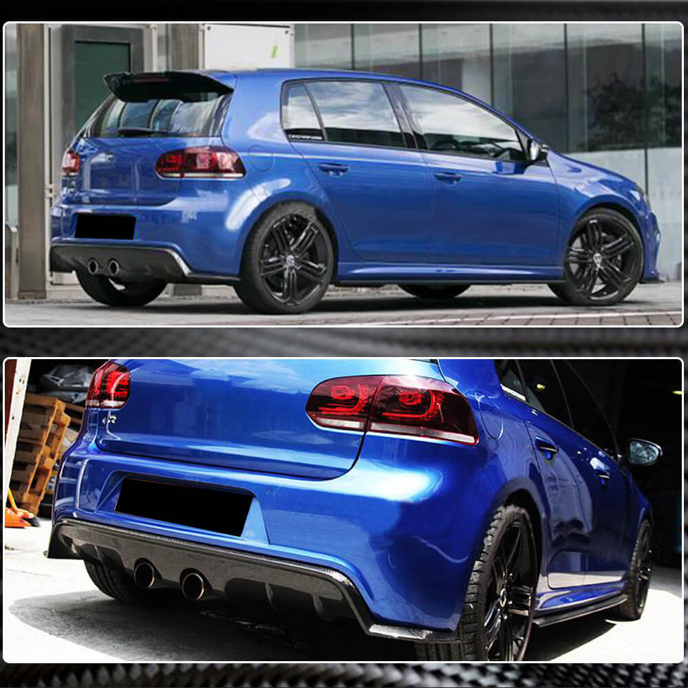 Volkswagen VW Golf 6 MK6 R R20 2010-2013 Rear Bumper Diffuser Carbon Fiber-Ahacarbon