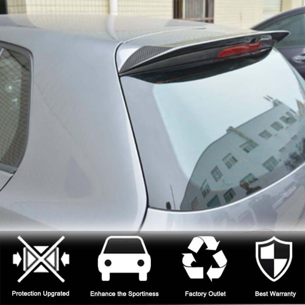 Volkswagen VW Golf 6 MK6 Standard 2010-2013 Rear Roof Spoiler Carbon Fiber/FRP-Ahacarbon
