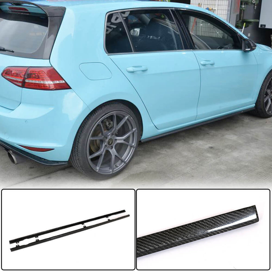 Volkswagen VW Golf 7.5 MK7.5 R R-Line 2017-2019 Side Skirts Carbon Fiber-Ahacarbon