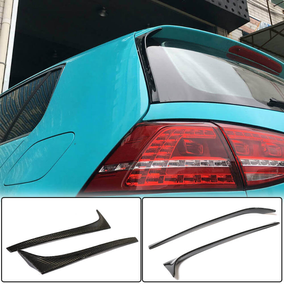 Volkswagen VW Golf 7 7.5 MK7 MK7.5 2014-2019 Rear Roof Side Window Vent Spoiler | Non-GTI Non-R Carbon Fiber/ABS-Ahacarbon