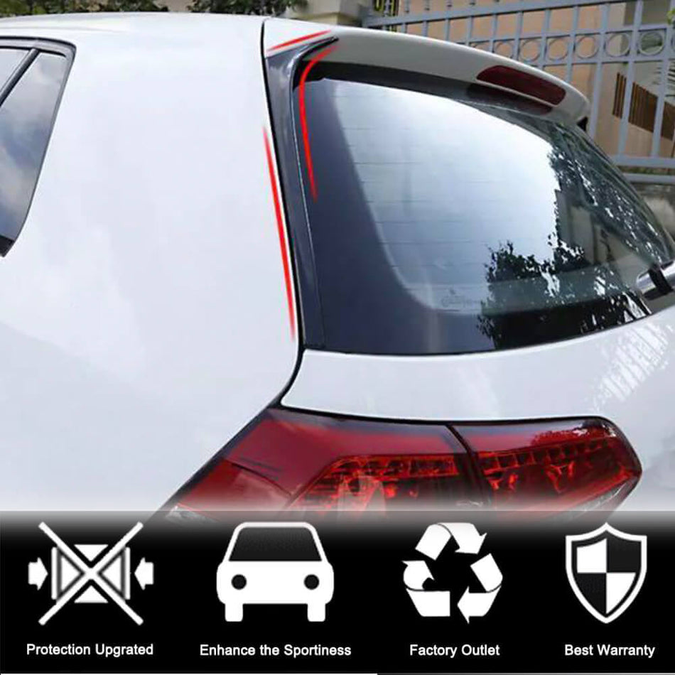 Volkswagen VW Golf 7 7.5 MK7 MK7.5 2014-2019 Rear Roof Side Window Vent Spoiler | Non-GTI Non-R Carbon Fiber/ABS-Ahacarbon