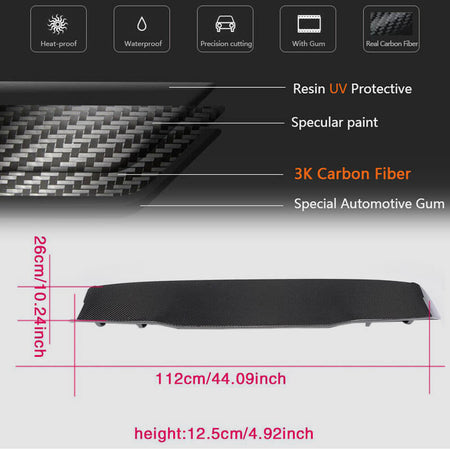 Volkswagen VW Golf 7 7.5 MK7 MK7.5 GTI R 2014-2019 Rear Roof Spoiler Carbon Fiber-Ahacarbon