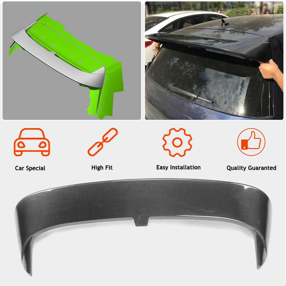 Volkswagen VW Golf 7 7.5 MK7 MK7.5 GTI R 2014-2019 Carbon Fiber Rear Roof Spoiler-Ahacarbon