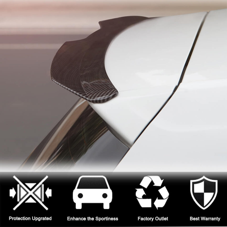 Volkswagen VW Golf 7 7.5 MK7 MK7.5 GTI R 2014-2019 Rear Roof Spoiler Carbon Fiber-Ahacarbon
