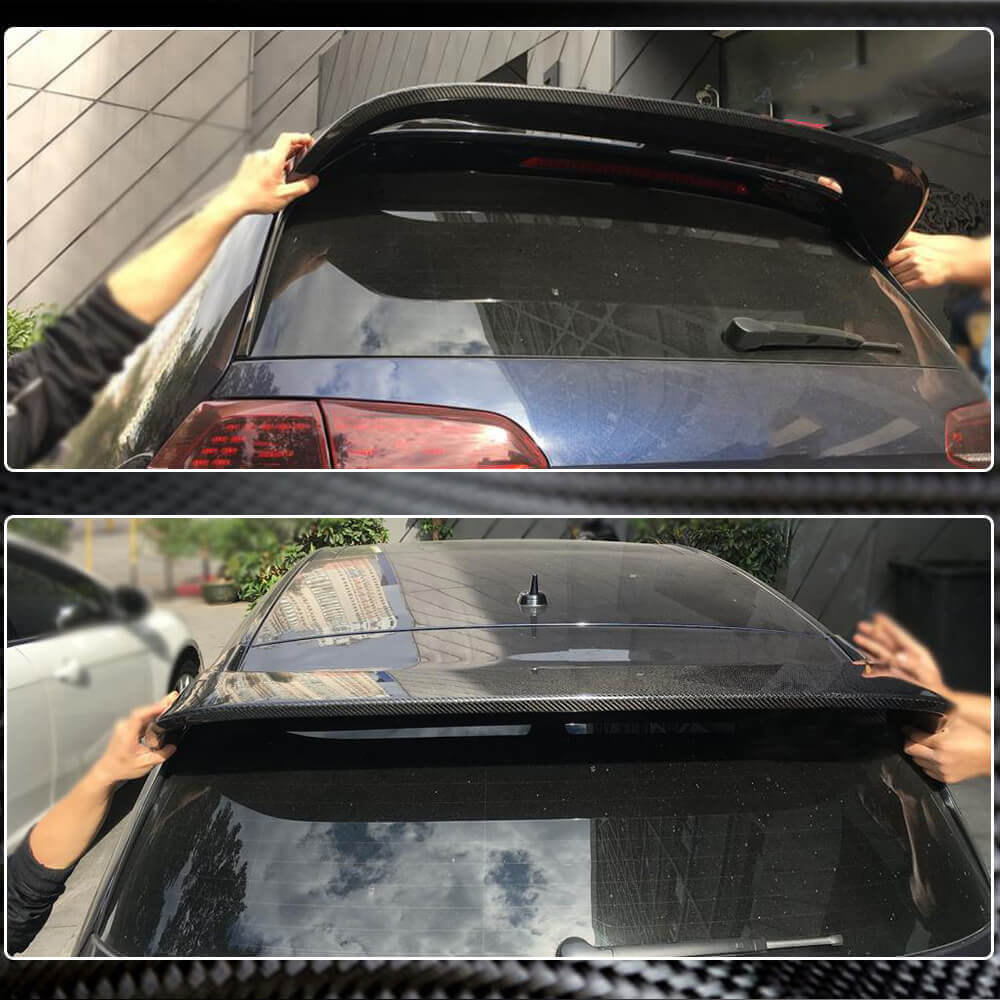 Volkswagen VW Golf 7 7.5 MK7 MK7.5 GTI R 2014-2019 Carbon Fiber Rear Roof Spoiler-Ahacarbon