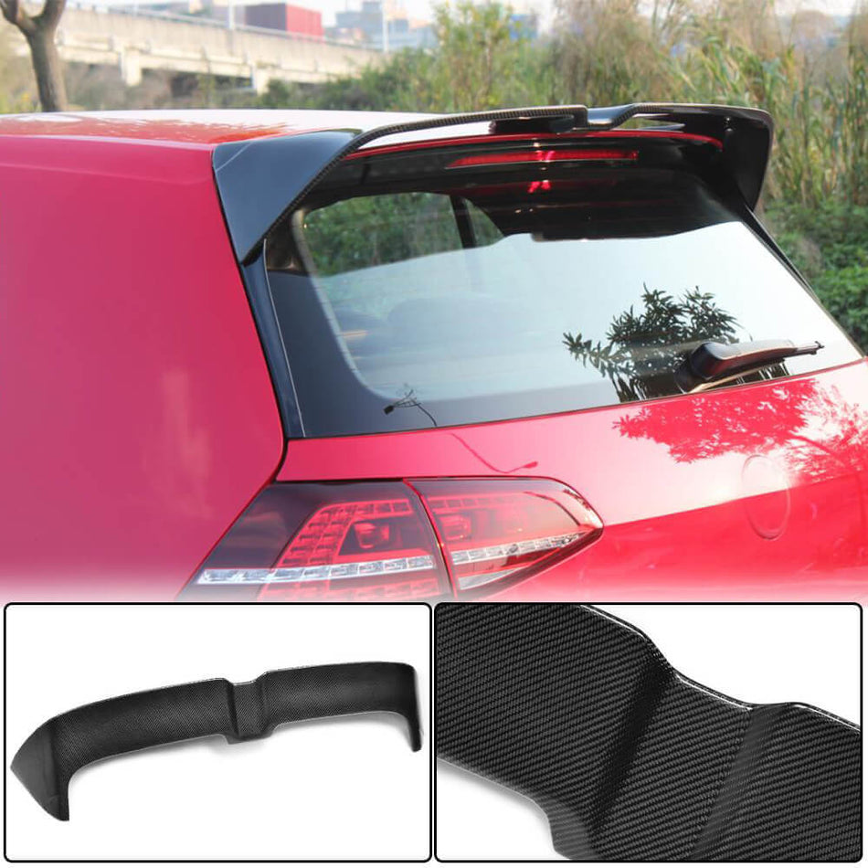 Volkswagen VW Golf 7 7.5 MK7 MK7.5 GTI R 2014-2019 Rear Roof Spoiler Carbon Fiber/ABS-Ahacarbon