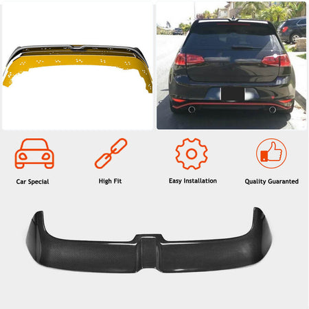 Volkswagen VW Golf 7 7.5 MK7 MK7.5 GTI R 2014-2019 Rear Roof Spoiler Carbon Fiber/ABS-Ahacarbon