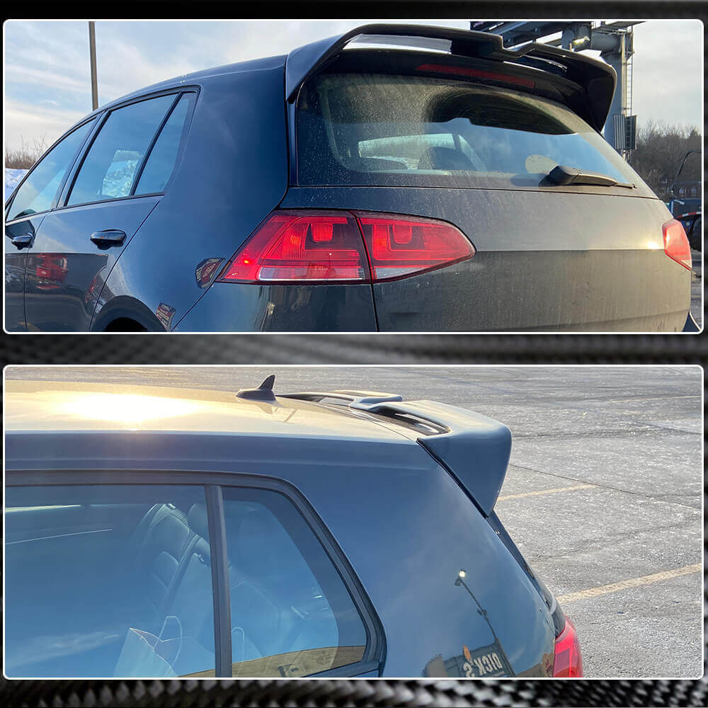Volkswagen VW Golf 7 7.5 MK7 MK7.5 GTI R 2014-2019 Rear Roof Spoiler Carbon Fiber/ABS-Ahacarbon