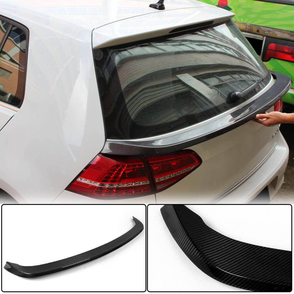 Volkswagen VW Golf 7 7.5 MK7 MK7.5 GTI R R-line 2014-2019 Rear Middle Spoiler Carbon Fiber-Ahacarbon