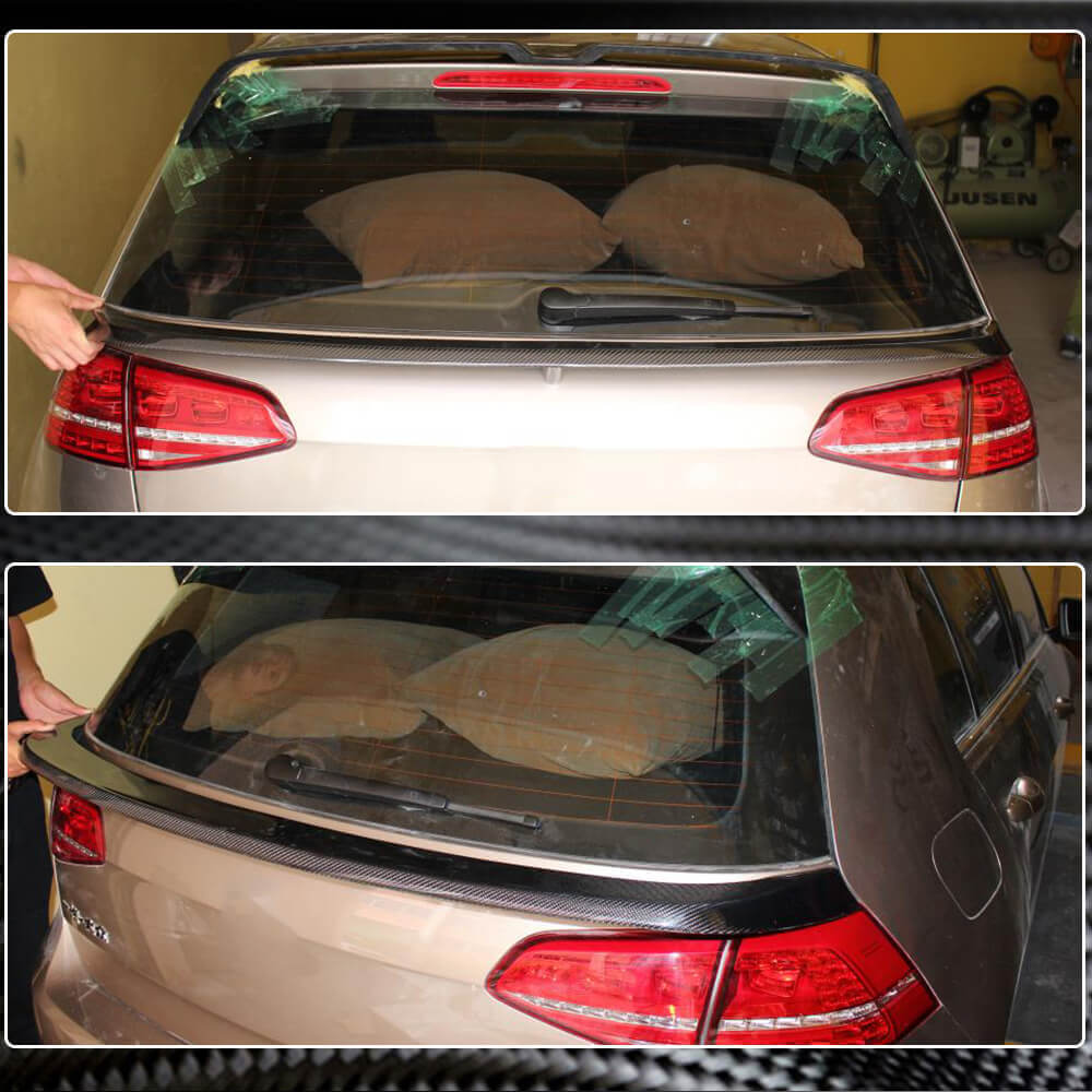 Volkswagen VW Golf 7 7.5 MK7 MK7.5 GTI R R-line 2014-2019 Rear Middle Spoiler Carbon Fiber-Ahacarbon